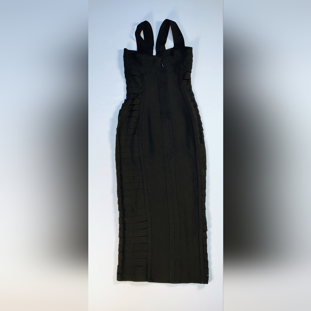 Black Pleated Pencil Skirt